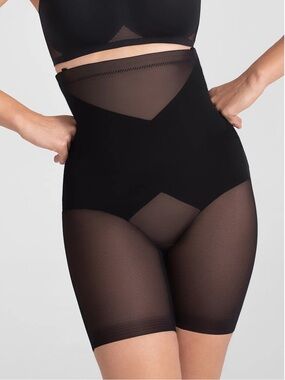 Honeylove Super Power Shorts L Black Mesh Shapewear